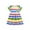 1580#RainbowStripe, variant on Toddler Girls Short Sleeve Dress Spring Summer Cotton Casual Rainbow Stripe Printed Jersey Shirt Dresses 4T