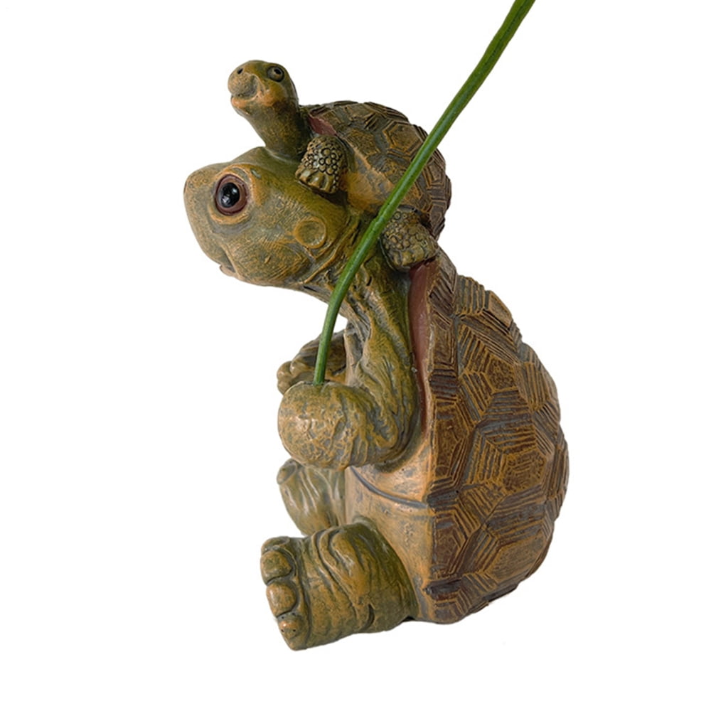 Ksruee Sea Turtle Figurines Sea Turtle Decor for Aquarium Fish Tank Resin Aquarium Animal Tortoise for Planter Terrarium Home Desk Flower Pot Fairy Garden Landscape delightful