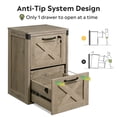 thumbnail image 2 of GALAXHERO 2 Drawer File Cabinet with Lock and Key, Engineered Wood Office Cabinet for Home Office, Small Filing Cabinet, Gray Oak, 2 of 7