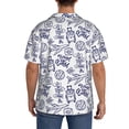 thumbnail image 3 of Logiee World Travel2 Print Men's Button Down Shirts Short Sleeve, Summer Beach Shirts,Vacation Wedding Shirts,Men's Casual Button-Down Shirts with Pocket-Large, 3 of 5