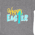thumbnail image 3 of Inktastic Happy Easter with Cross in Teal Plaid Boys or Girls Baby Bodysuit, 3 of 4