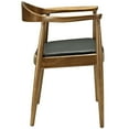 thumbnail image 2 of Modway Presidential 18" Vinyl and Solid Ash Wood Dining Armchair in Black/Brown, 2 of 4
