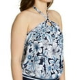 thumbnail image 2 of Women's Coco Reef U63036 Botanical Oasis Maven High Neck Tankini Swim Top (Navy Captain 36C), 2 of 3