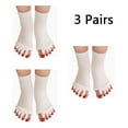 thumbnail image 1 of 3 Pairs Toe Separator Yoga Gym Sports Massage Foot Alignment Socks - Plemdea, 1 of 4