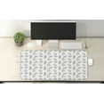 thumbnail image 2 of Floral Computer Mouse Pad, Detailed Realistically Drawn Flowers and Leaves in Repetitive Design, Rectangle Non-Slip Rubber Mousepad X-Large, 35" x 15", White and Charcoal Grey, by Ambesonne, 2 of 2