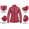 thumbnail image 4 of Little Donkey Andy Women's Lightweight Waterproof Cycling Jacket with Removable Sleeves for Biking Running Golf Red XS, 4 of 6