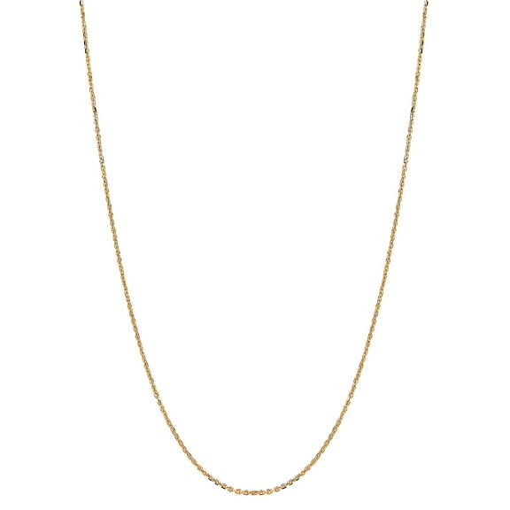 14k Solid Gold Female Cable Link Chain Necklace 1.4 Mm 20 Inches