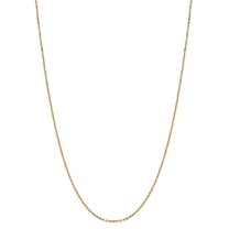 14k Solid Gold Female Cable Link Chain Necklace 1.4 Mm 20 Inches