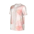 thumbnail image 2 of Balery Pink Marble Baseball Jersey for Men Casual Button Down Shirts Short Sleeve Active Team Sports Uniform-3X-Large, 2 of 9