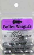 Bullet Weights® EG6-24 Lead Egg Sinker Size 3/4 oz Fishing Weights
