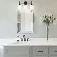 thumbnail image 6 of Design House Aubrey Transitional Matte Black 3-Light Indoor Dimmable Vanity Light with Frosted Glass, 6 of 23