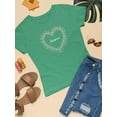 thumbnail image 3 of Amour Daisy Heart T-Shirt Women -Image by Shutterstock, Female Small, 3 of 4