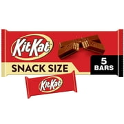 Kit Kat Milk Chocolate Wafer Snack Size Candy, Bars 0.49 oz, 5 Count