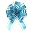 thumbnail image 1 of 12pcs 9" Extra Large Pull Bow Metallic Gift Wrapping Bows Ribbon Organza Light Blue for Wedding Baskets Presents, 1 of 6