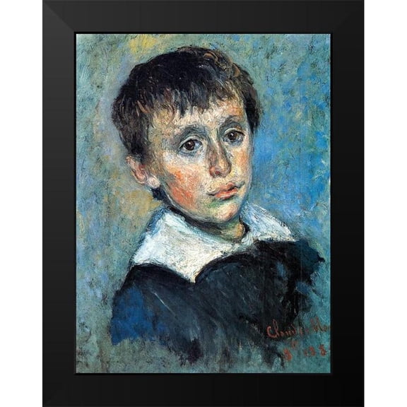 Monet, Claude 12x14 Black Modern Framed Museum Art Print Titled - Portrait of Jean Monet 1880