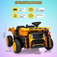 thumbnail image 5 of 24V Ride on Dump Truck for Kids 2 Seater Electric Cars with Remote Control, Dump Bed, Shovel, Music, LED, Wheel Shock Absorption, Ride On Construction Vehicle, 5 of 6