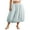 Light Blue, variant on Gupgi Women Bubble Long Skirts Elegant Elastic Waist Balloon Ruffle Skirts Solid Color Casual Flowy Beach Puff Skirts