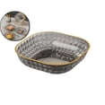 thumbnail image 1 of Dessert Plates 5.7 Inch, Pinch Bowls for Cooking Prep, Reusable Plastic Plates with Gold Trim & Raised Edge, Small Plates for Appetizers Salad Snack, Cocktail Sandwich, 1 of 6
