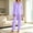 Purple, variant on Women Silk Pajamas Set, Long Sleeve Satin Pajamas for Women Sleepwear Button Down Pjs Set Two-piece Hot Pink XL(XL)