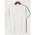 thumbnail image 4 of [1pc Fashionable Graphic Print T-Shirt] Summer Casual Crew Neck T-Shirt, Polyester Knit Fabric with Slight Stretch, Regular Fit, with Humorous Graphic Print, for Adults, Fashionable Everyday Wear, 4 of 8