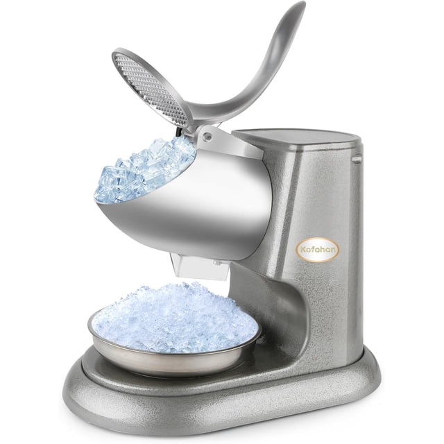 Ice Shaver, Electric Shaved Ice Machine With Dual Fully Stainless Steel Blades For Home and Commercial Use, Ice Crusher/Snow Cone Machine, 300W Strong Powerful To Shave Ice 135kg/hrs.
