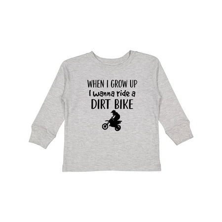 

Inktastic Motocross Dirt Biking Future Dirt Biker Gift Toddler Boy or Toddler Girl Long Sleeve T-Shirt