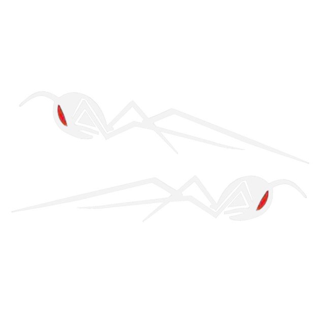 2x Emblema Etiqueta Adhesiva de Carreras de Coches Forma Araña Proteger de Cuerpo Blanco Baoblaze Etiqueta engomada de la etiqueta engomada del coche