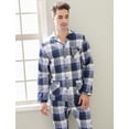 thumbnail image 4 of Richie House Men's Pajama Two-piece Pajama Set with Slippers RHM2850, 4 of 7