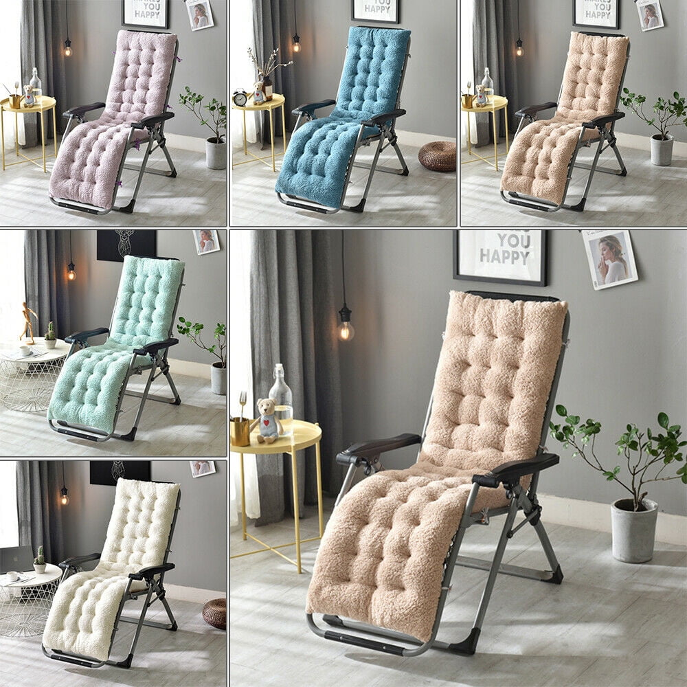 Sun Lounger Cushions with Ties, 51x20 inches Sunbed Cushion Cover Pad for Patio Garden Outdoor