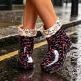 thumbnail image 6 of Mid-Calf Water Shoes for Women Round Toe Slip-on Waterproof PVC Lined Rain Boots for Outdoor Daily Walks, 6 of 7