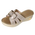 thumbnail image 6 of Dakaela Women's Arch Support Slide Sandals Orthopedic Slip on Wedge Sandal Summer Beach Dressy Shoes, 6 of 7