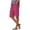 Hot Pink, variant on Womens Waffle Knit Cargo Shorts Elastic Waist Drawstring Bermuda Shorts Casual Outdoors Work Brown L