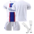 thumbnail image 1 of XSWhite BMBappe 7 # Sergio Ramos 4 # Uniformes de fútbol con protectores de calcetines y rodillas para niños y niñas Nuevo diseño Deporte Moda Equipo de fútbol Jersey Traje para esquí esquí Gafas de esquí, 1 of 1