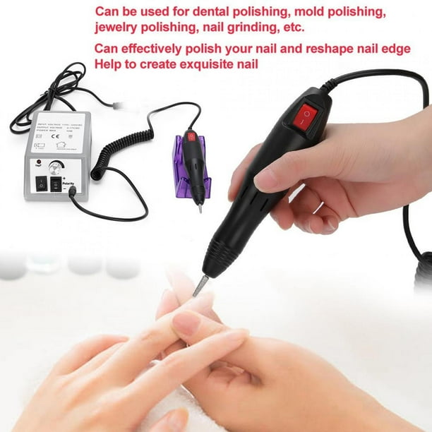 Taladro de u?as eléctrico, 20000 RPM Herramienta de manicura pulidora de pulido de u?as eléctrica Máquina de taladro de u?as profesional para salón de belleza y hogar(2#) Para Uñas Octpeak NO