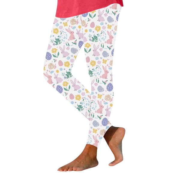 Idoravan Womens Leggings High Waisted Leggings for Women Women'S Easter Printed Casual Yoga Pants Trousers Tight Leggings Stretchy and Comfortable Skinny Pants