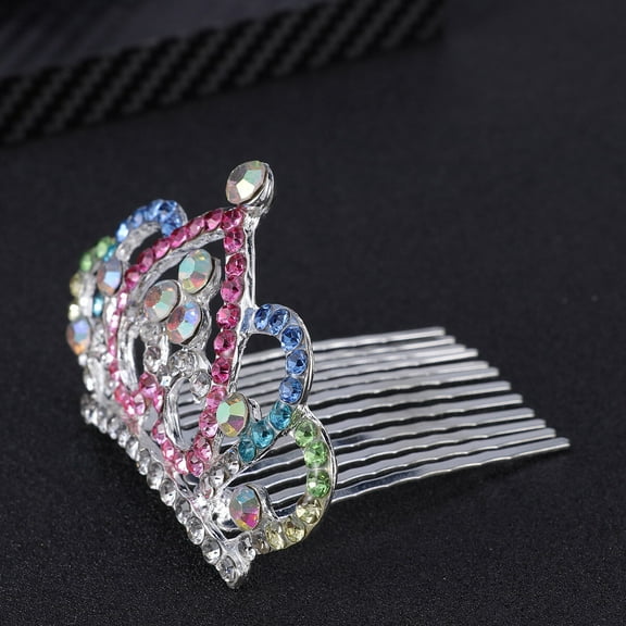 Raindrops Multi Color Kids Crown Comb Alloy Tiara Headband for Decoration Suitable for Parties and Birthdays 0.5 oz
