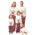 thumbnail image 1 of Conjunto de pijamas a juego de Navidad para la familia, ropa de Navidad de Año Nuevo, padre, mamá y yo, Top de ciervo, pantalones a cuadros rojos, ropa de dormir, 2023, 1 of 4