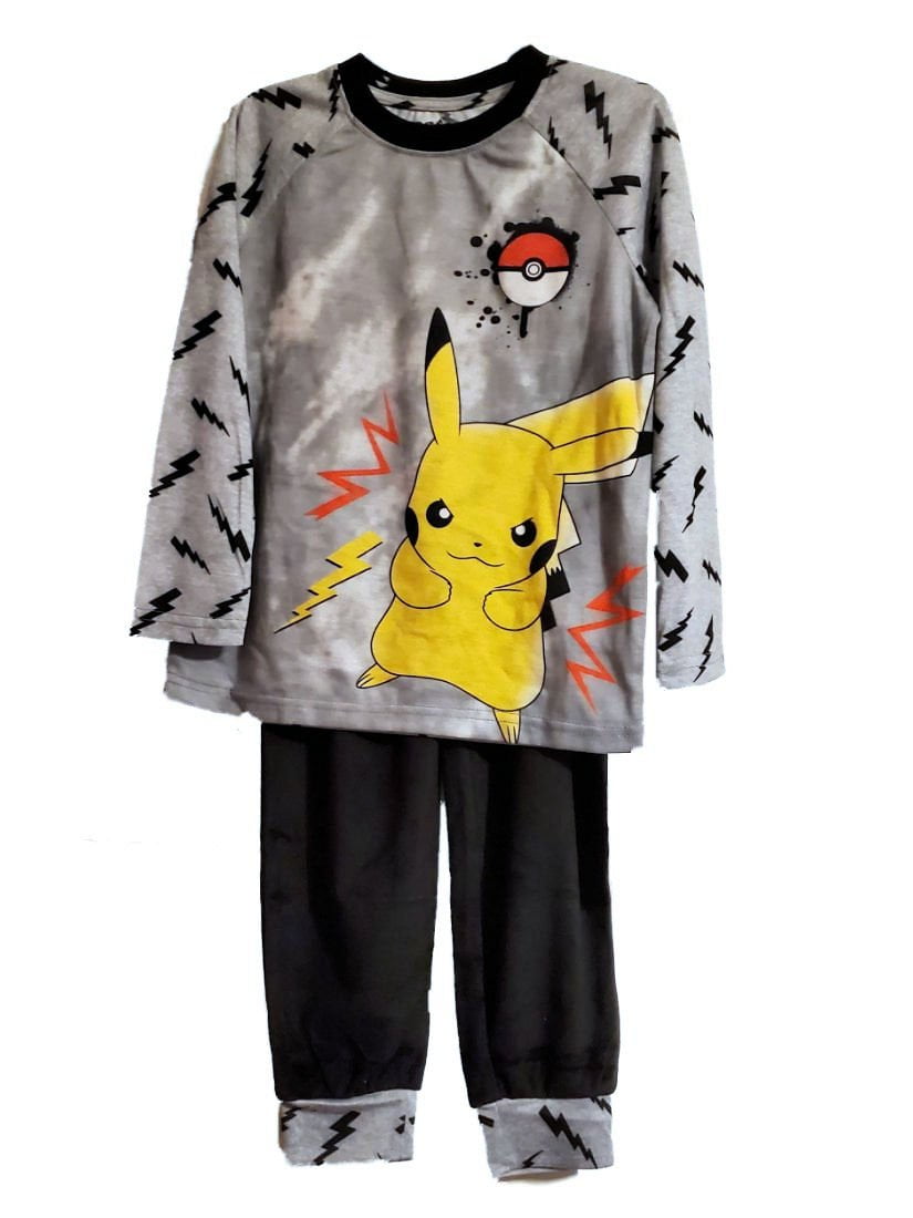 Pokemon Boys Long Sleeve Pajamas Set, 2-Piece, Sizes 4-16