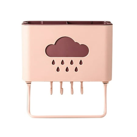 

Reayehane Wipes Multifunctional Waterproof And Durable Wall-Mounted Towel Rack Kitchen Rack (Pink )