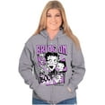 thumbnail image 3 of Kanji Style Cartoon Bring on the Boop Women Plus Size Zipper Hoodie Brisco Brands 5X, 3 of 5