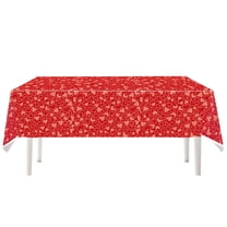 KUAZOU Love Heart Tablecloth - 72x54 Inches Pink and Red Hearts Plastic Table Cloth Disposable Rectangle Table Cover for Valentines Day Anniversary Engagement Party Decorations Supplies(F)