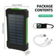 thumbnail image 5 of Solar Charger Power Bank 26800mAh, Portable Fast Charging Power Bank with Type-C & USB Ports, Compatible with iPhone, Samsung & More, Waterproof Solar Panel for Camping and Outdoor Use(Green), 5 of 10