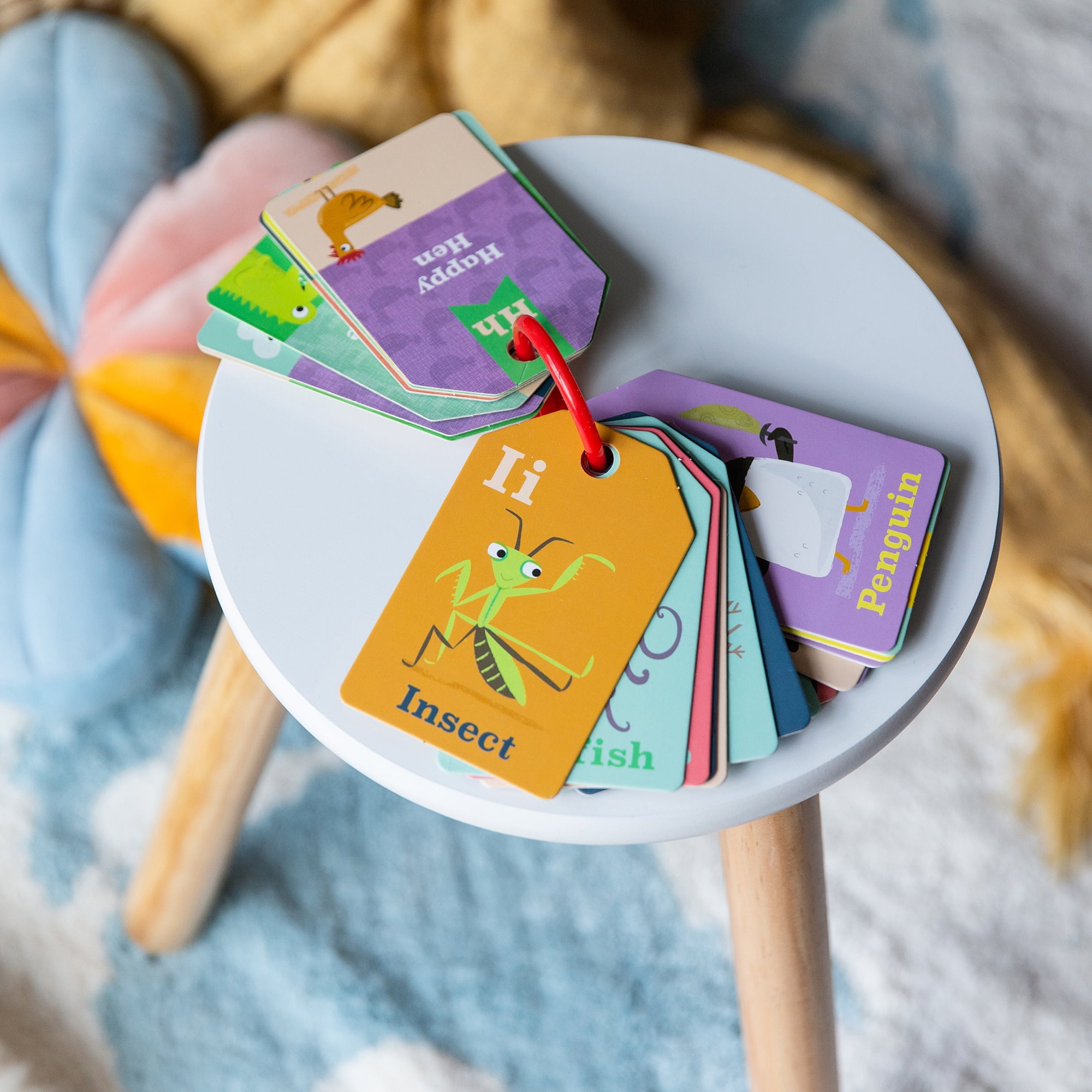 Tiger Tribe: Alphabet Flash Cards – Animal ABC - 26 Educational Double-Sided Cards, Learn Letters & Animals, Storage Ring, Kids & Toddlers Ages 18 Mo+