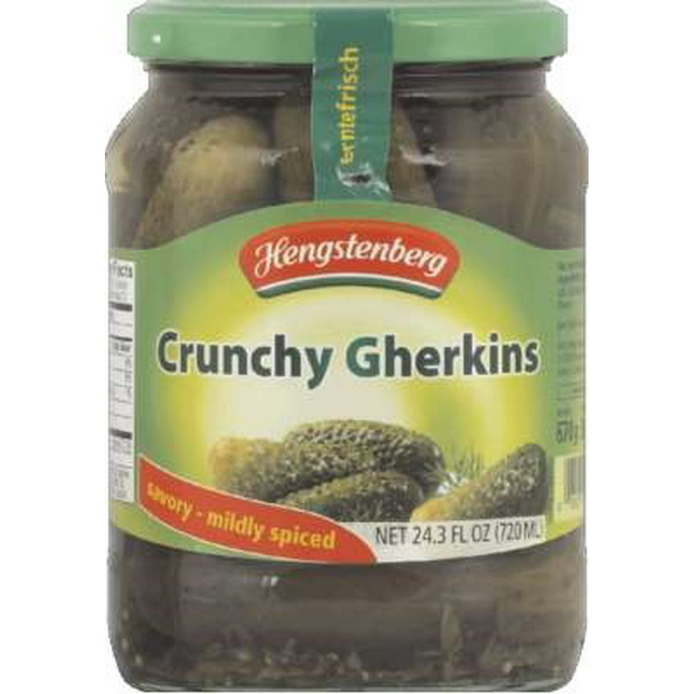 Hengstenberg Crunchy Gherkins, Mildly Spiced, 24.3 Oz