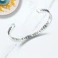thumbnail image 3 of TONY & SANDY Believe In You Like I Do Bracelet for Teen Girls Gifts Inspirational Bracelet for Women Best Friends Teenage Motivational Affirmative Female Stuff Sobriety Nursing School Teen With Box, 3 of 6