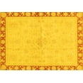 thumbnail image 1 of Ahgly Company Machine Washable Indoor Rectangle Oriental Yellow Traditional Area Rugs, 8' x 10', 1 of 4