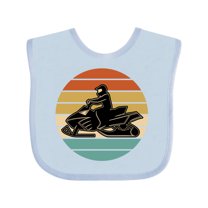 Inktastic Snowmobile Retro Sunset Boys or Girls Baby Bib