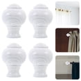 thumbnail image 4 of Miangastore Pièces de Rechange pour Tringle à Rideau 4Ensemble Plastique Grain de Bois Chêne Blanc Facile à Installer, 4 of 8