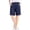 Navy, variant on EaseDay Women’s Linen Bermuda Shorts High Waisted Casual Summer Shorts Comfortable Athletic Drawstring Lightweight Wide Leg Dressy Shorts with Pockets