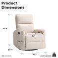 thumbnail image 4 of Bonzy Home Brown Manual Swivel Recliner Chair, 360° Swivel Base Single Sofa with Adjustable Backrest and Footrest, Modern Living Room Furniture, Beige, 4 of 8